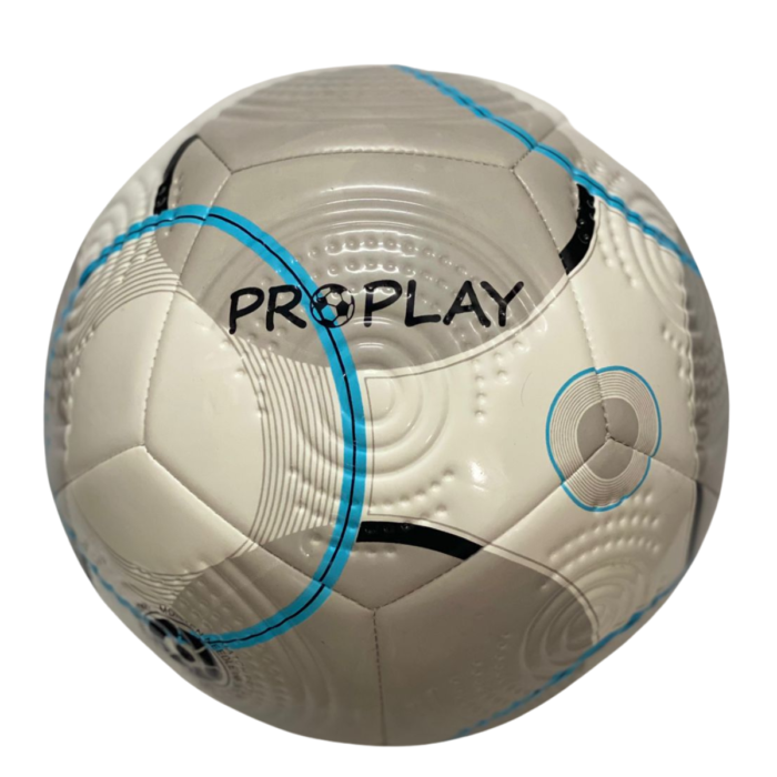 ProPlay TPU Football – White with Grey & Blue Control Texture