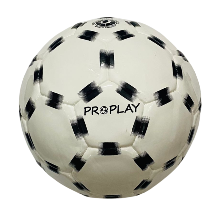 ProPlay Handstitched Football – White with Black Pattern Panels