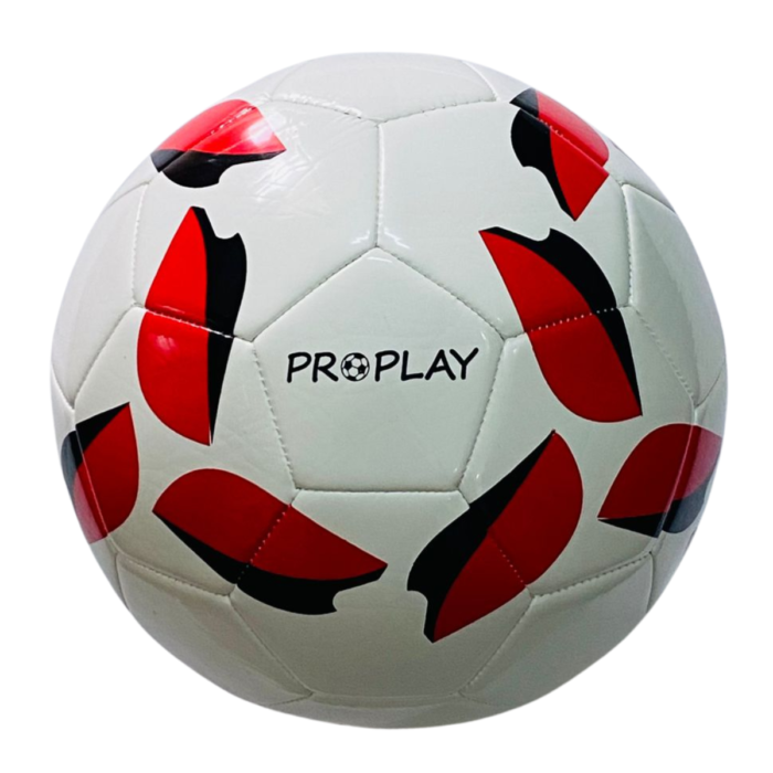 ProPlay TPU Football – White with Red & Black Panels